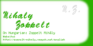 mihaly zoppelt business card