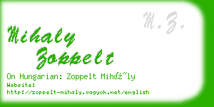 mihaly zoppelt business card